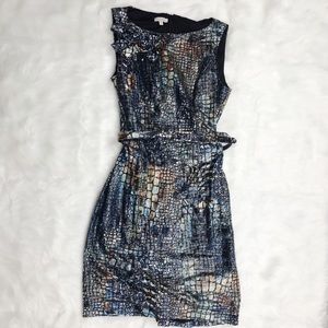 Madison Belted & Embellished Sleeveless Dress